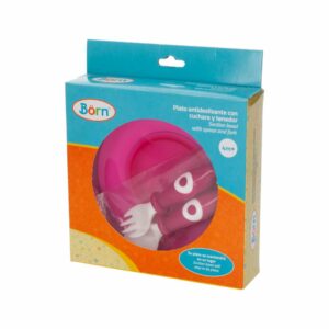 Set Plato Con Cubierto BORN 3 piezas