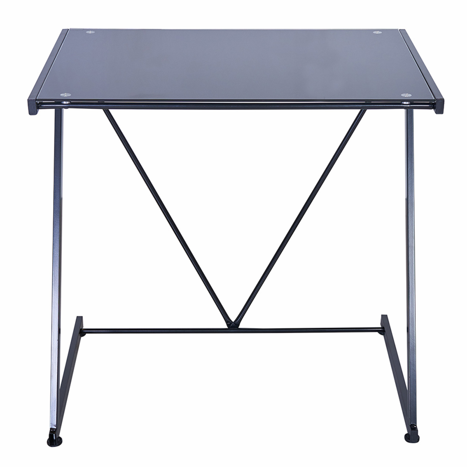 Mesa De Escritorio Vidrio Negra FREE HOME Vidrio y Metal