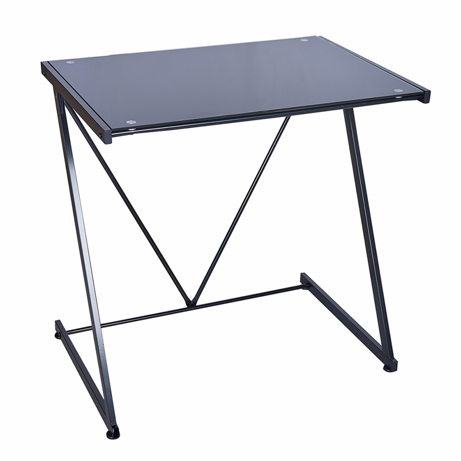 Mesa De Escritorio Vidrio Negra FREE HOME Vidrio y Metal