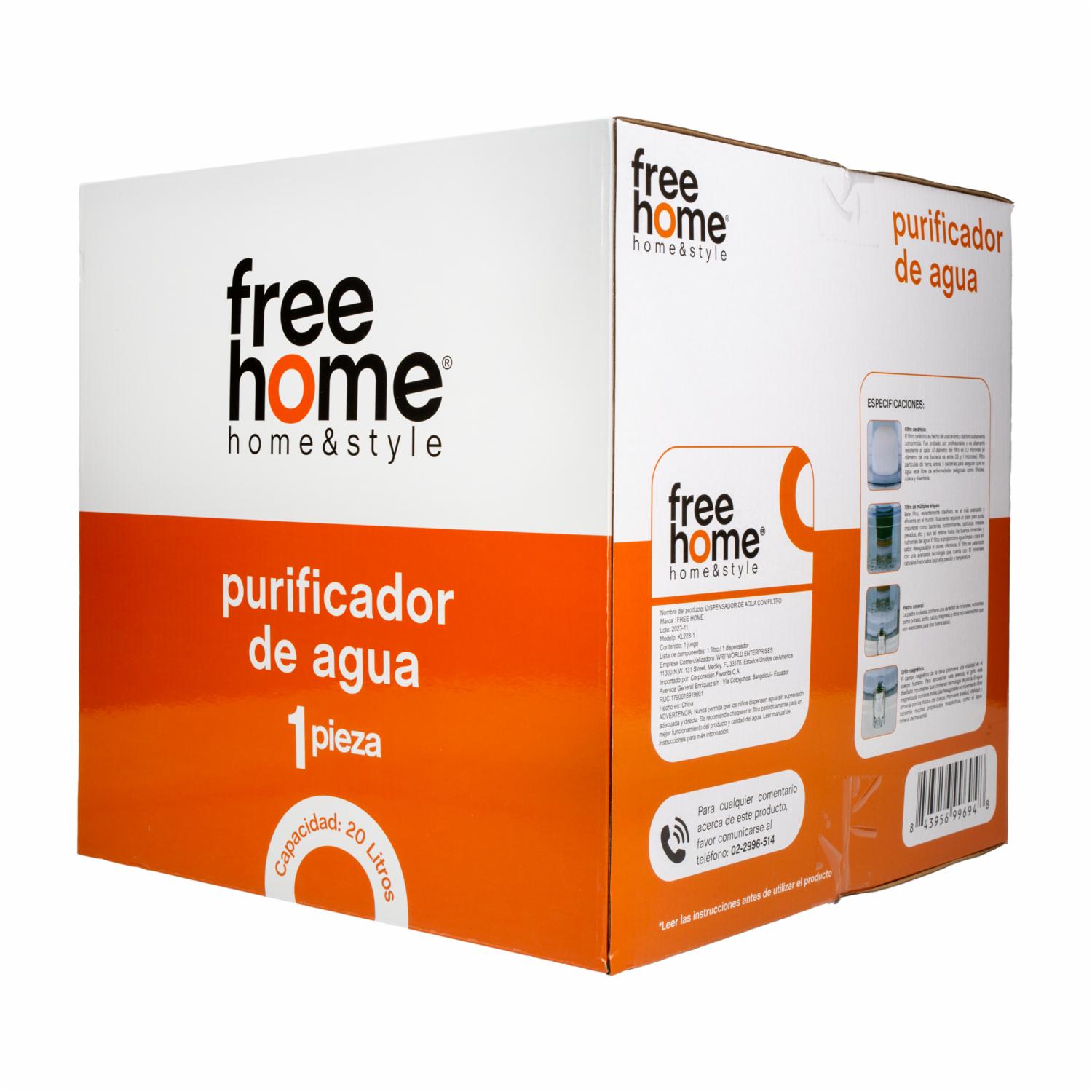 Dispensador De Agua Con Filtros FREE HOME Unidad