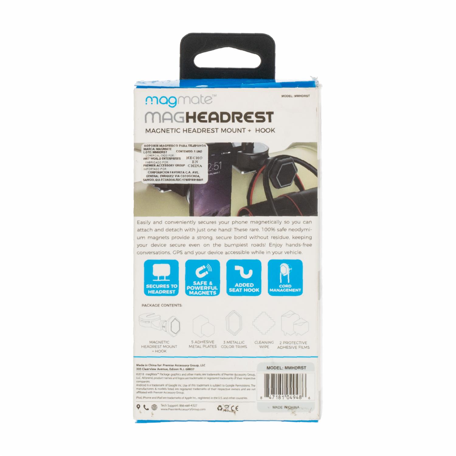 Soporte Para Celular Magnético De Auto Para Apoya Cabezas PREMIER Unidad - Imagen 5