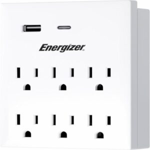 Tomacorriente Eléctrico De 6 Salidas Con Puerto USB ENERGIZER Unidad