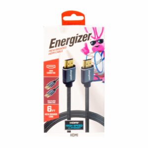 Cable Hdmi Trenza Nylon Negro Y Gris ENERGIZER 6 Pies