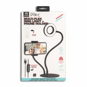 Soporte Para Selfies Anillo Luz Led PREMIER Doble Brazo