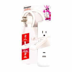 Regleta Eléctrica De 2 Tomas Eléctricas Y Usb ENERGIZER Unidad