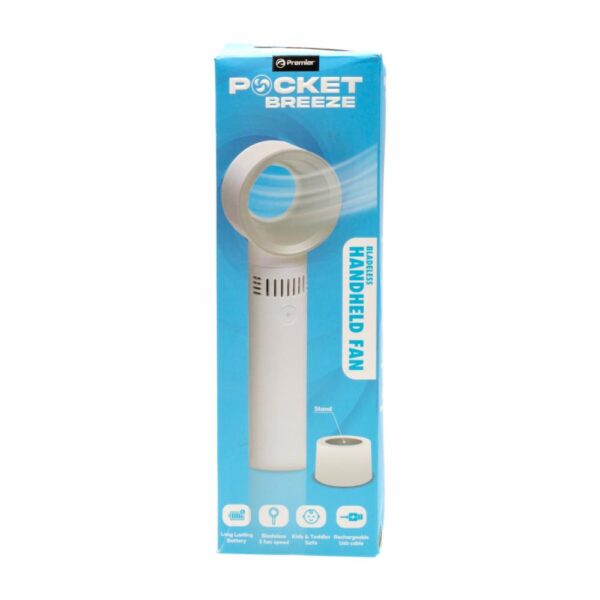 Ventilador Portátil Recargable Sin Aspas PREMIER PBF01WH - Imagen 3