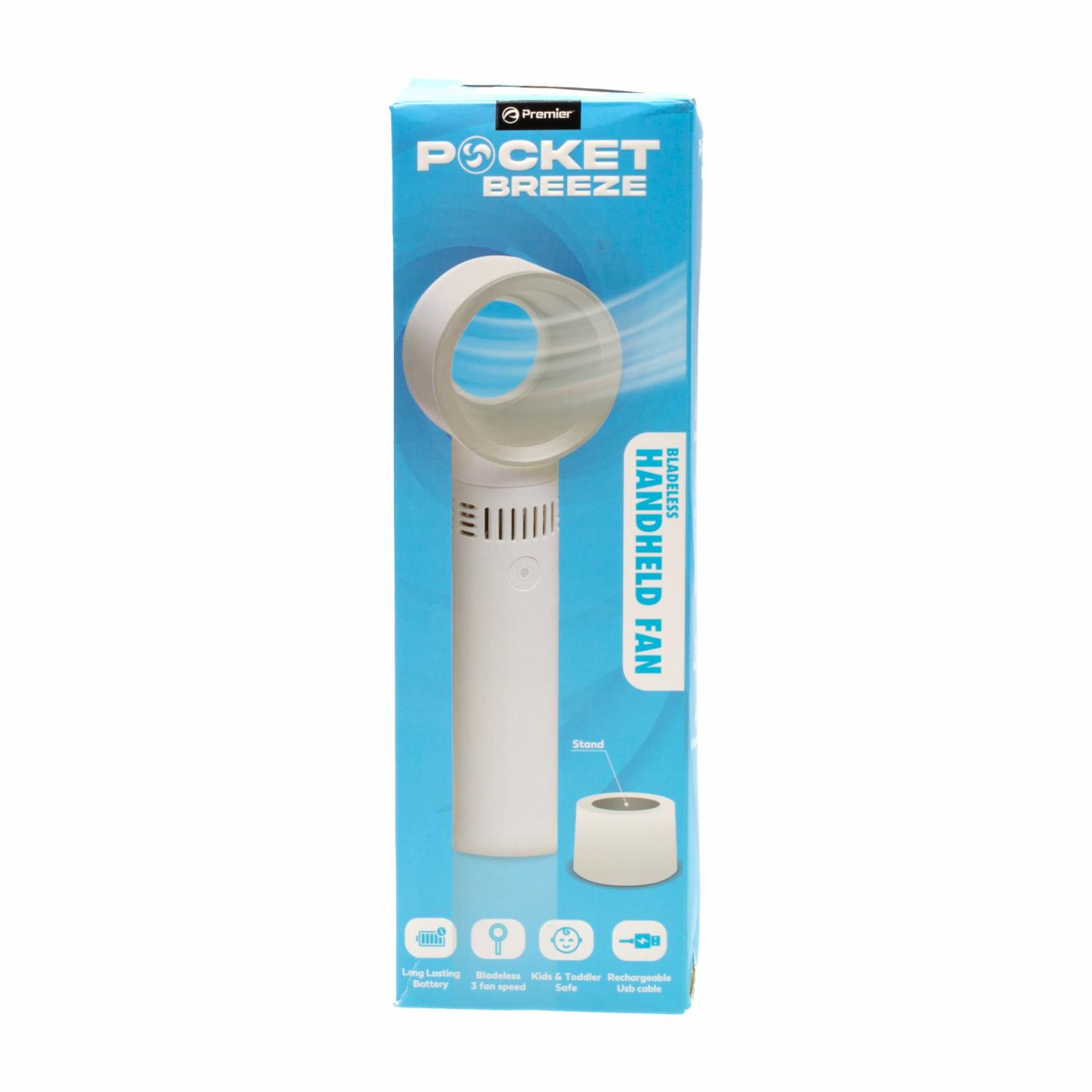 Ventilador Portátil Recargable Sin Aspas PREMIER PBF01WH