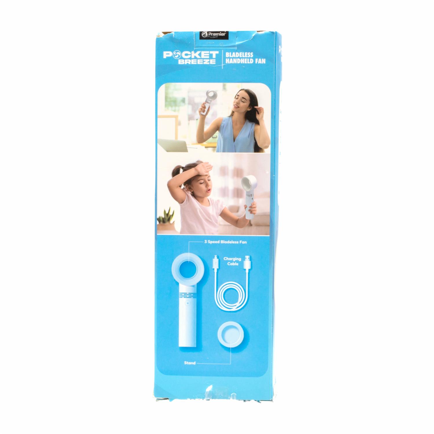 Ventilador Portátil Recargable Sin Aspas PREMIER PBF01WH