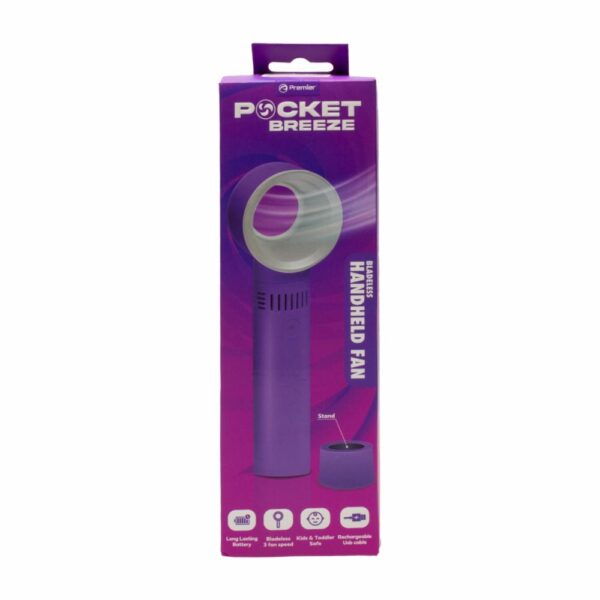 Ventilador Portátil Recargable Sin Aspas PREMIER PBF01P - Imagen 3