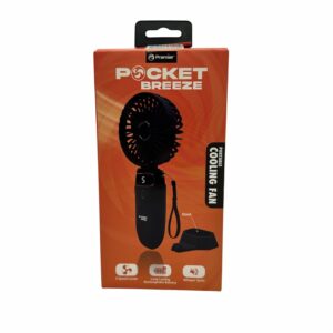 Mini Ventilador Portátil Recargable Correa PREMIER PBF02BK