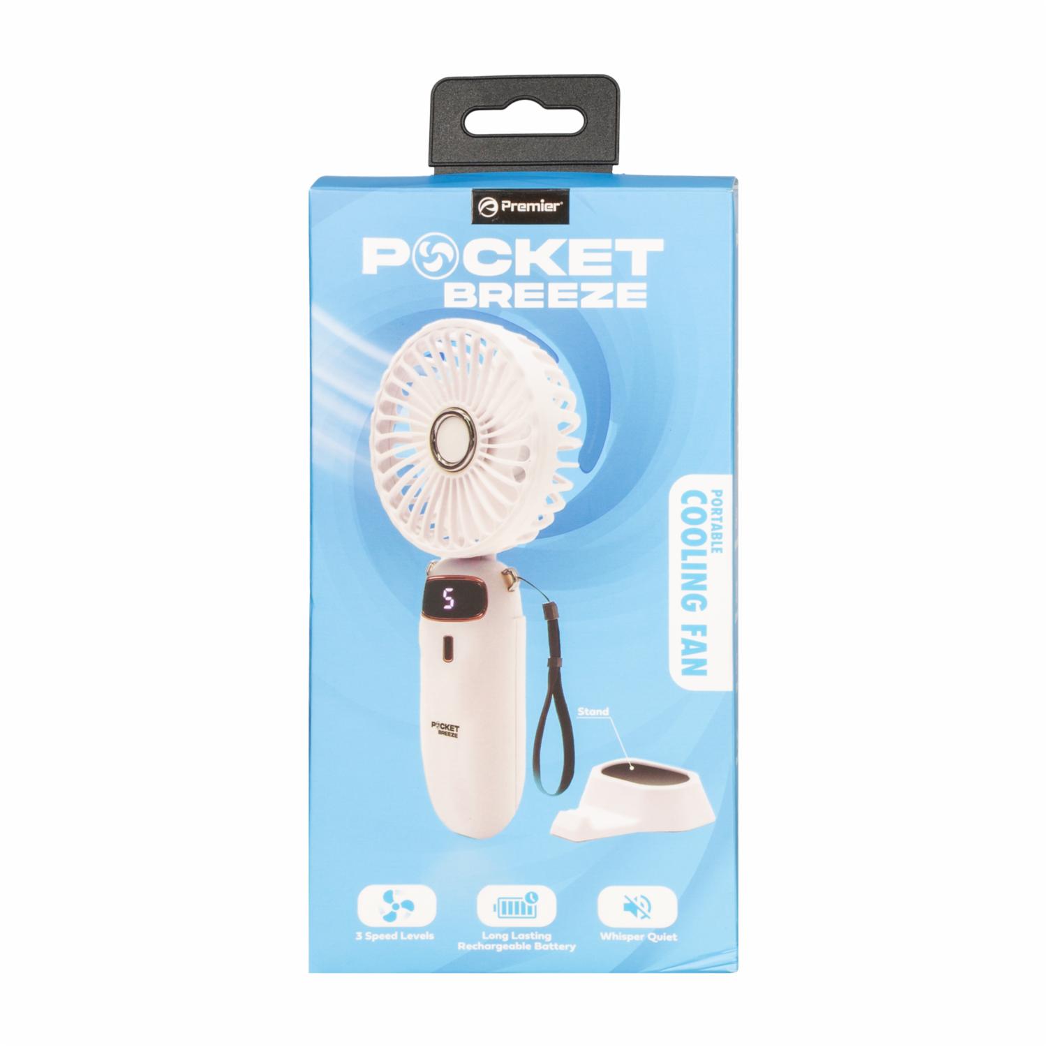 Mini Ventilador Portátil Recargable Correa PREMIER PBF02WH - Imagen 3
