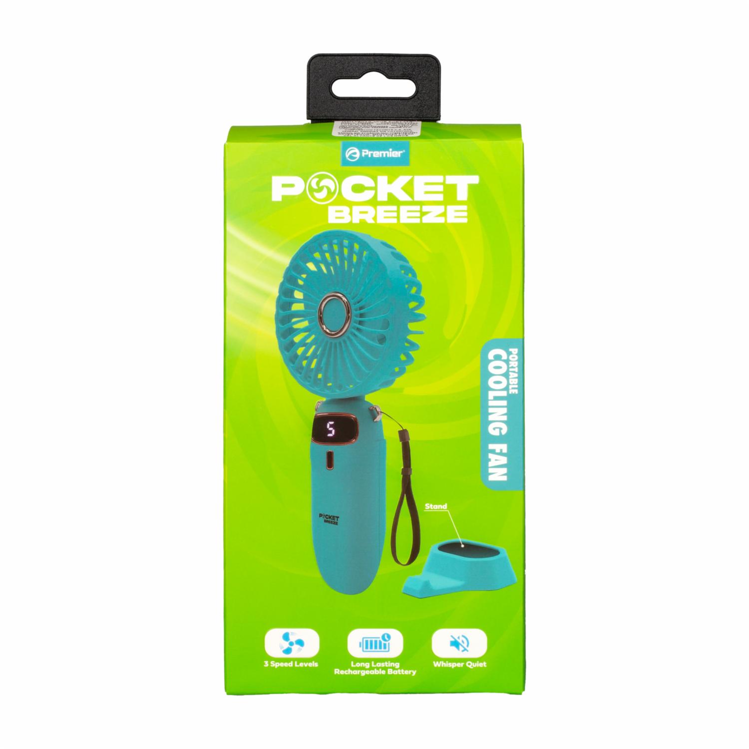 Mini Ventilador Portátil Recargable Correa PREMIER PBF02P