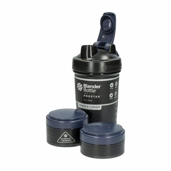 Tomatodo Prostack Negra Con Almacenador De Proteína BLENDER BOTTLE 651 Ml - Imagen 3