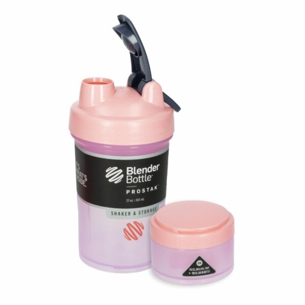 Tomatodo Prostack Rosada Con Almacenador De Proteína BLENDER BOTTLE 651 Ml - Imagen 2