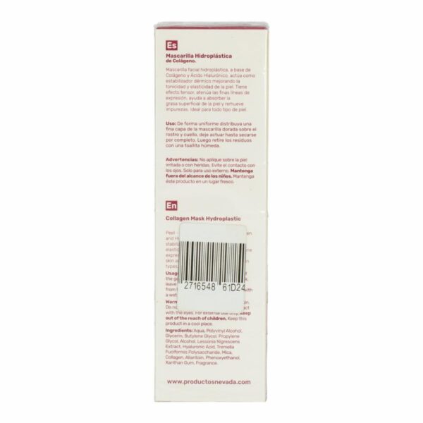 Mascarilla Mask Facial De Colágeno Hidroplástica NEVADA 120 G - Imagen 3