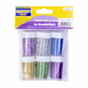 Pega Con Escarcha De Colores BRETINI X6 Uds