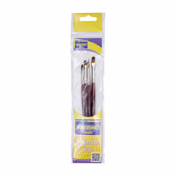 Set De Pinceles Mixto BRETINI X 4 Uds