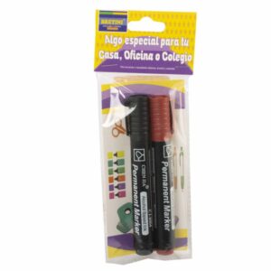 Marcador Permanente Color Negro BRETINI X2 Uds