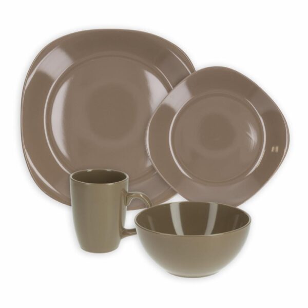 Vajilla 16 Piezas  Redonda THOMSON POTTERY Mocha - Imagen 4