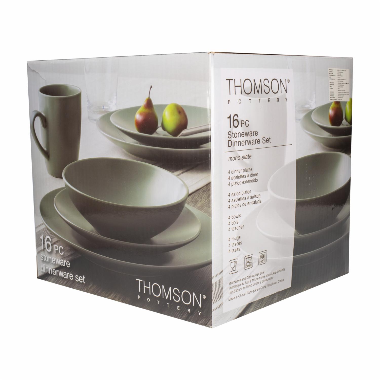 Vajilla 16 Piezas Redonda THOMSON POTTERY Mono Slate - Imagen 3