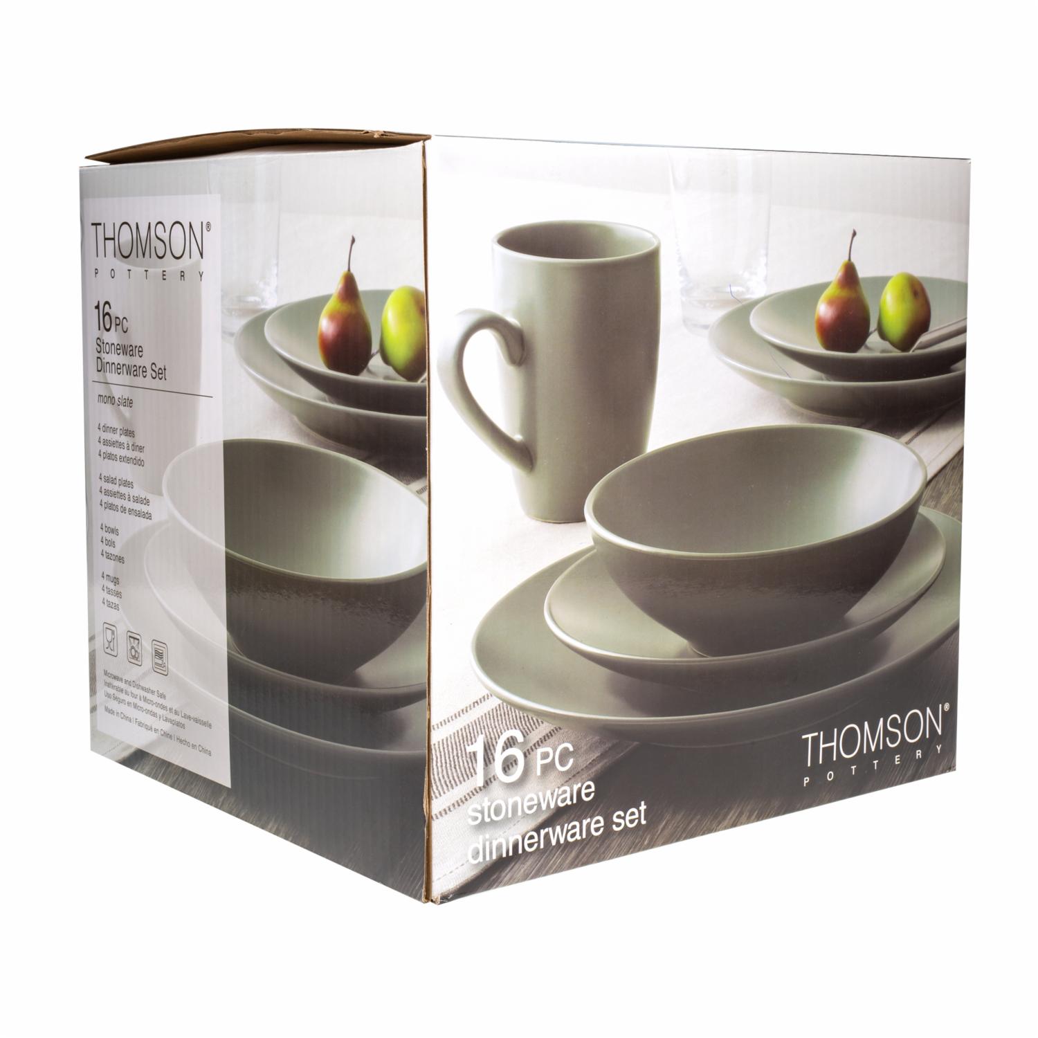 Vajilla 16 Piezas Redonda THOMSON POTTERY Mono Slate - Imagen 4