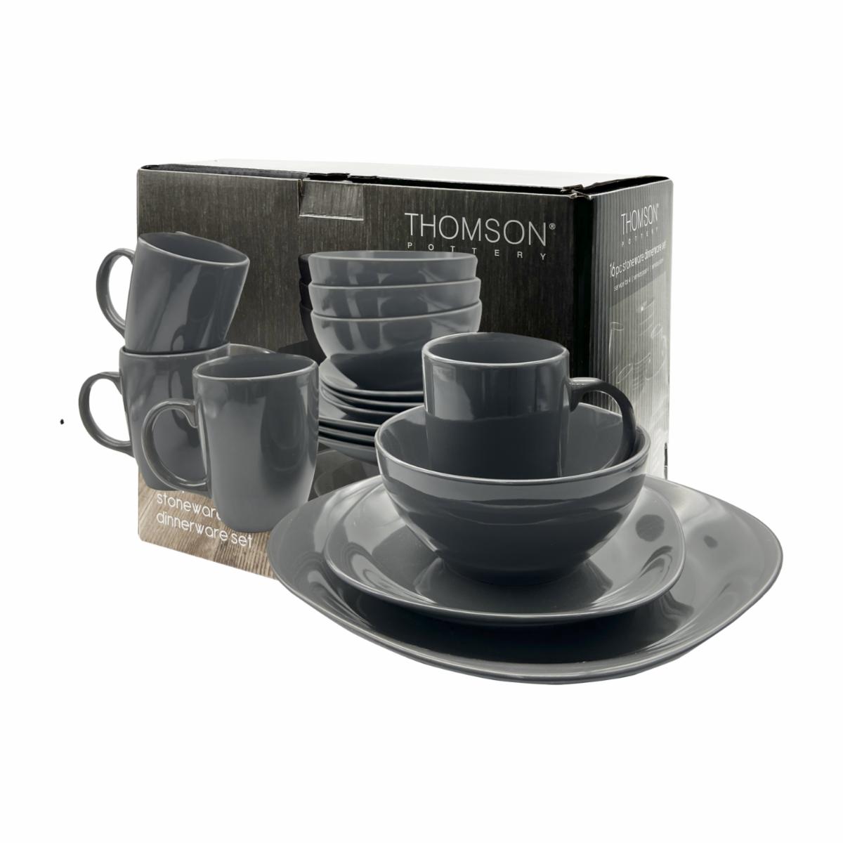 Vajilla 16 Piezas THOMSON POTTERY Quadro Granite