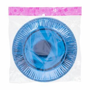 Platos Desechables Color Azul 18 Cm IMPOR.CUMPLEAÑOS X 10 Uds