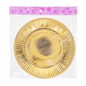Platos Desechables Color Dorado 18 Cm IMPOR.CUMPLEAÑOS X 10 Uds