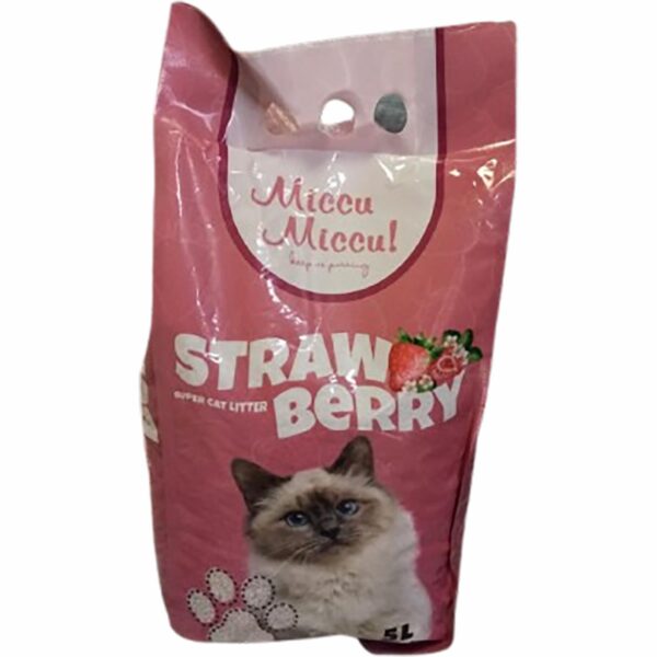 Arena Para Gatos Fragancia Strawberry MICCU 4.25 Kg - Imagen 2