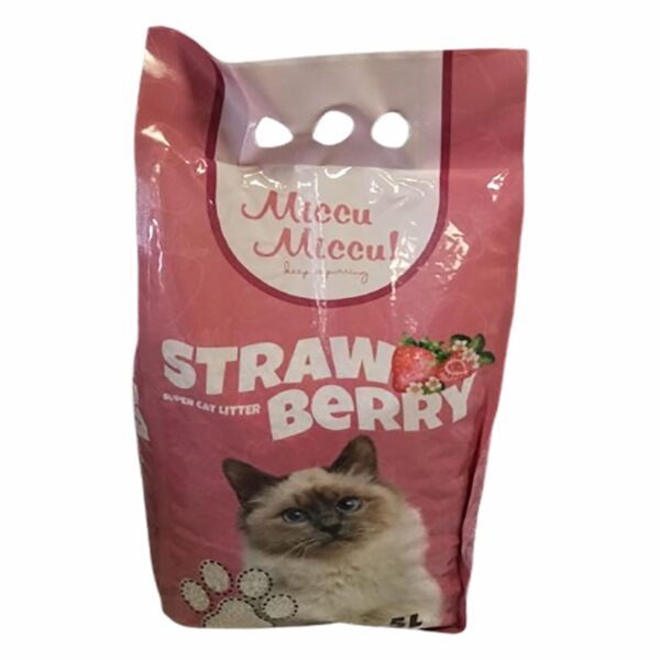 Arena Para Gatos Fragancia Strawberry MICCU 4.25 Kg - Imagen 3