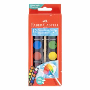 Acuarelas En Patilla Con Pincel Gratis FABER CASTELL X 12 Colores