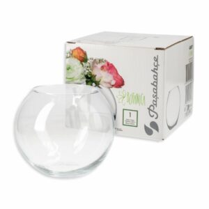 Florero De Vidrio Tipo Pecera Redonda PASABACHE Unidad