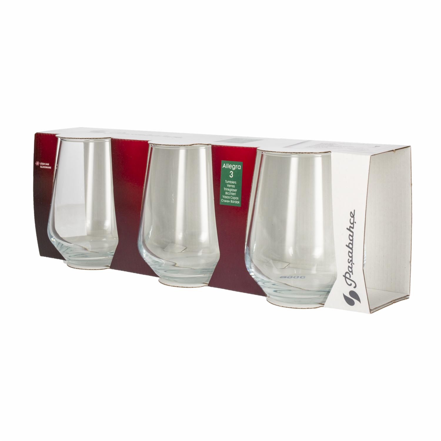 Set De Vasos Agua Allegra 3X425 Ml PASABAHCE 1028247 - Imagen 2