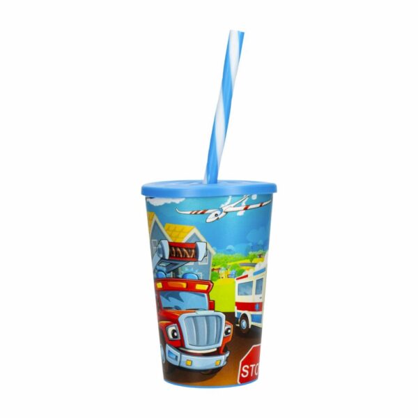 Vaso Con Sorbete Diseño Camión Para Niño HEREVIN 340 Cc