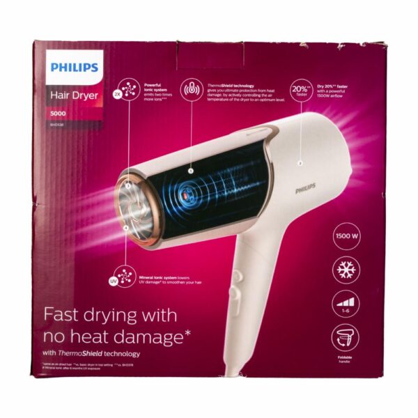 Secador De Cabello Con Mineral Ion 1500 Watts PHILIPS BHD538/01 - Imagen 6