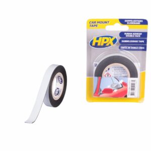 Cinta Adhesiva Doble Faz Negra HPX 19mm X 2M