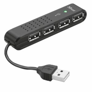 Adaptador Usb-a 2.0 4 Puertos Ideal Para Portátiles TRUST Con Cable