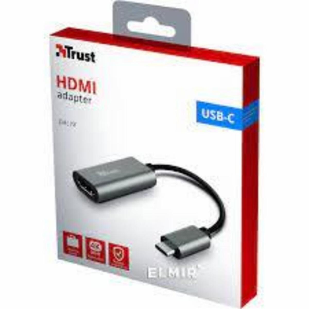Cable Convertidor De USB-C A HDMi TRUST Alámbrica