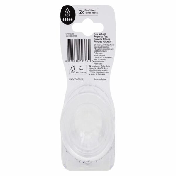 Tetina Natural Response T5 AVENT X 2 Uds - Imagen 3