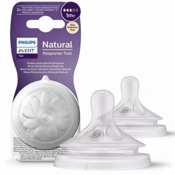 Tetina Natural Response T3 AVENT 2 Piezas - Imagen 2