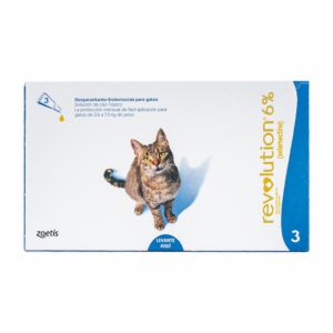 Antiparasitario Para Gatos Revolution 6% 2.6-7.5Kg Azul En Pipeta ZOETIS 0,75 Ml