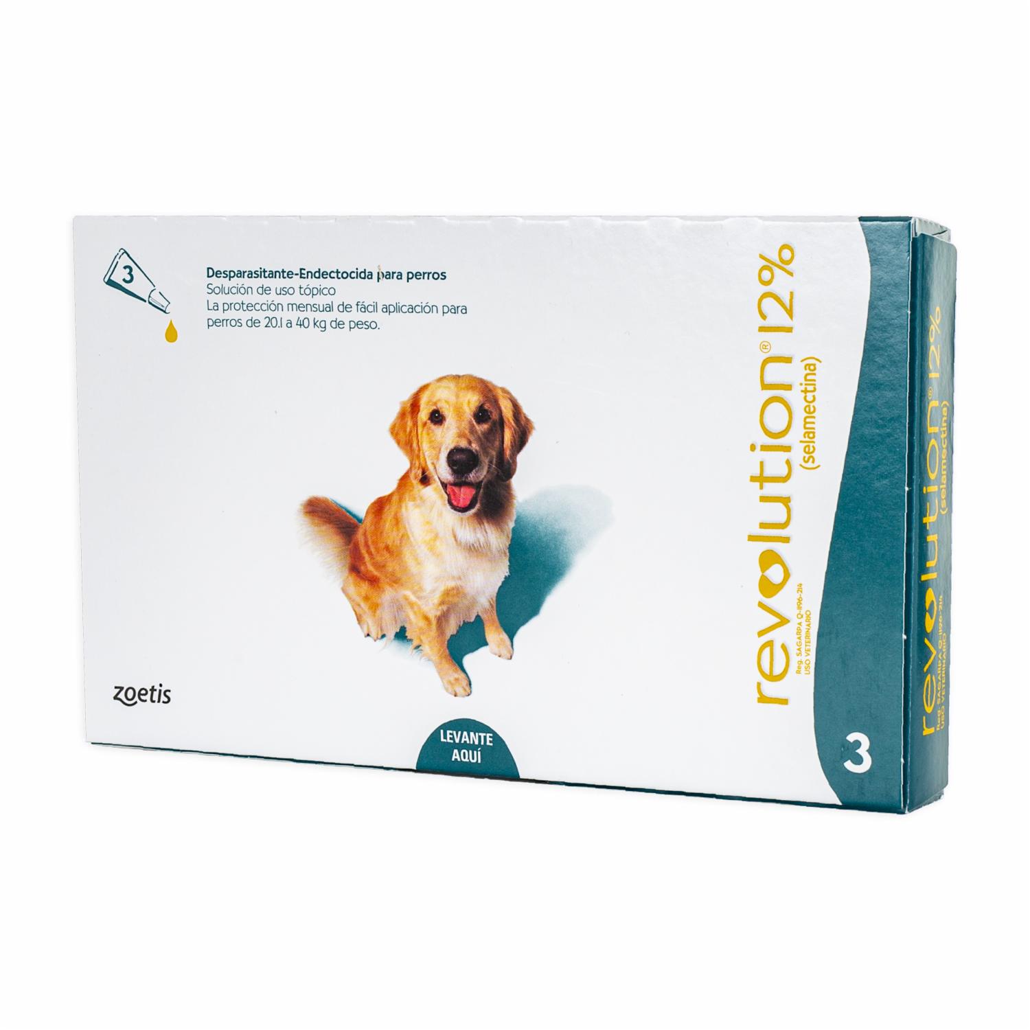Desparasitante Para Perro Revolution 12% 20.1-40Kg Verde En Pipeta ZOETIS 2 Ml - Imagen 4