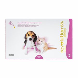 Desparasitante Para Perro Y Gatos Revolution 6% 2.5Kg Rosado En Pipeta ZOETIS 0,25 Ml