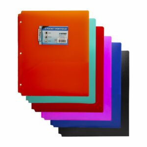 Carpetas De Plástico Con Bolsillos De Colores Surtidos PROMARX Unidad