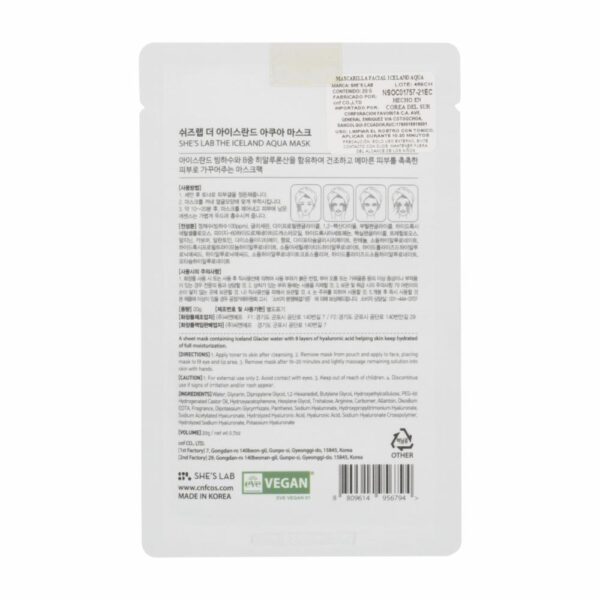 Mascarilla Facial Con Acido Hialuronico THE ISLAND AQUA 20 G - Imagen 2
