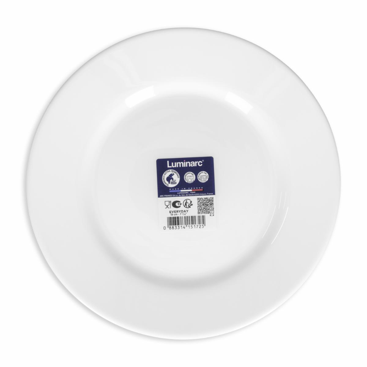 Plato Postre Everyday LUMINARC 19 Cm