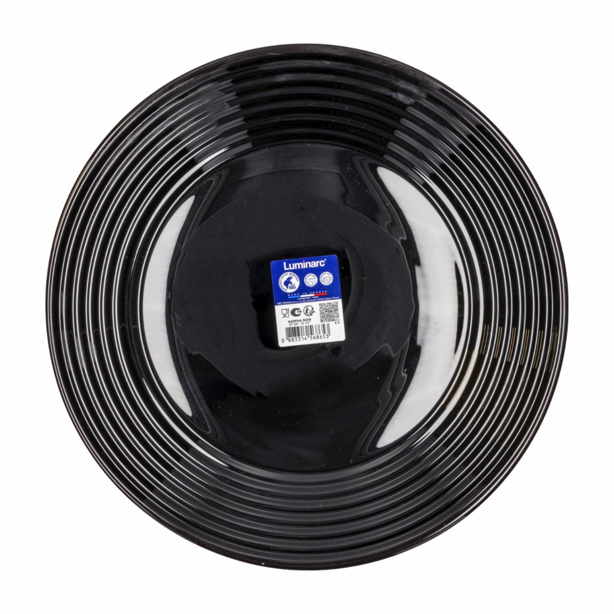 Plato Pando Harena Negro LUMINARC 27 Cm