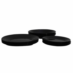 Vajilla 18 Piezas Redonda LUMINARC Harena Black