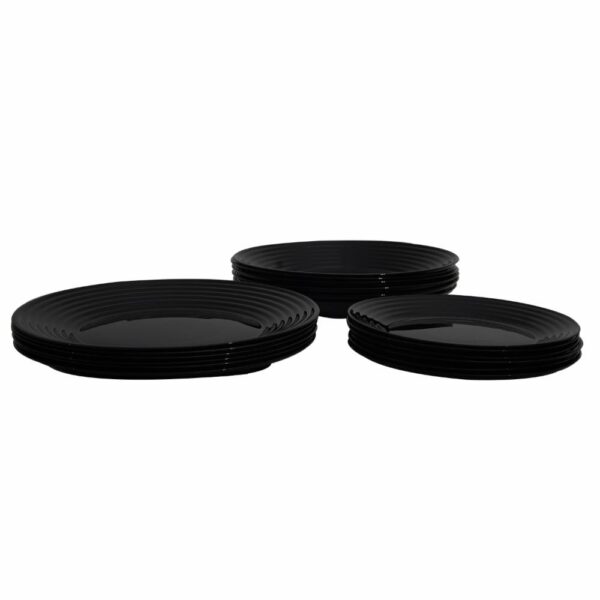 Vajilla 18 Piezas Redonda LUMINARC Harena Black