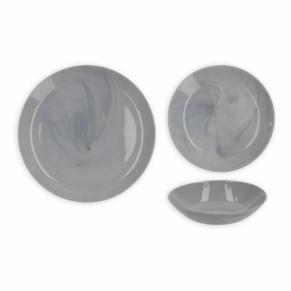 Vajilla 18 Piezas Redonda LUMINARC Diwali Granit Marbre T - Imagen 2